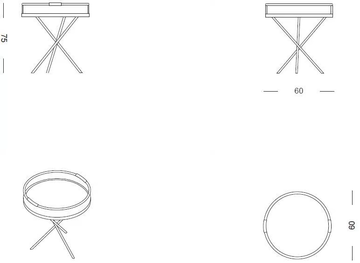CANOPO - Round resin garden side table by Samuele Mazza Outdoor - view 3